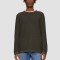 Pulover barbati, subtire, din bumbac, Verde inchis, XL