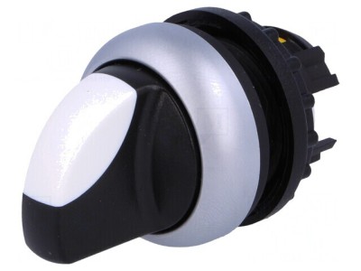 Comutator Rotativ 22mm Alb-Negru Fără IP66 foto