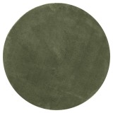 Cumpara ieftin Covor HUARTE, fir scurt, moale si lavabil, verde padure &Oslash; 80 cm