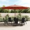 vidaXL Umbrela de soare de gradina stalp din lemn caramiziu 400x273 cm