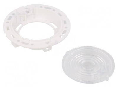 Lentilă LED rotundă plexiglass transparentă albă foto