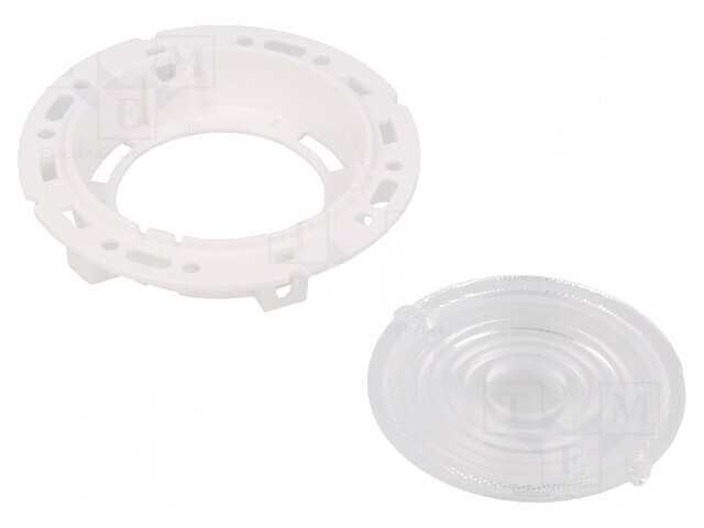 Lentilă LED rotundă plexiglass transparentă albă
