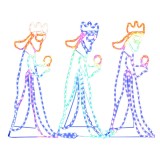 Cumpara ieftin Figurina trei Regi de Craciun, 504 LED-uri, 99,5x45,5 cm