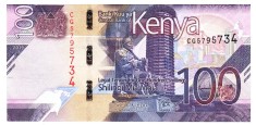 Kenya 100 Shilingi 2019 P-53 Seria 5795734 foto
