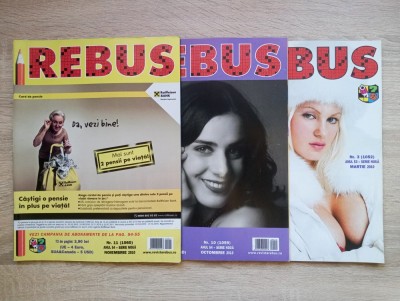 Reviste REBUS pe 2010,3 numere-nr.3(1052),nr.10(1059),nr.11(1060) foto
