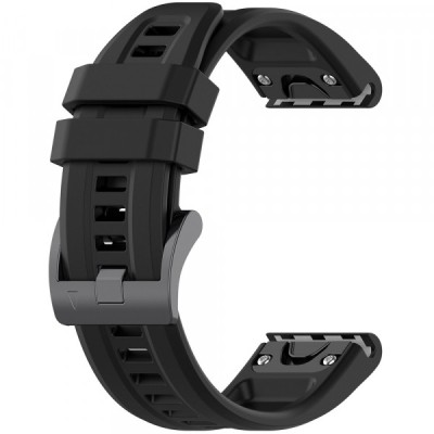 Curea Techsuit W060 pentru Garmin Instinct / Approach / Fenix Watch Series, 20mm, Neagra foto