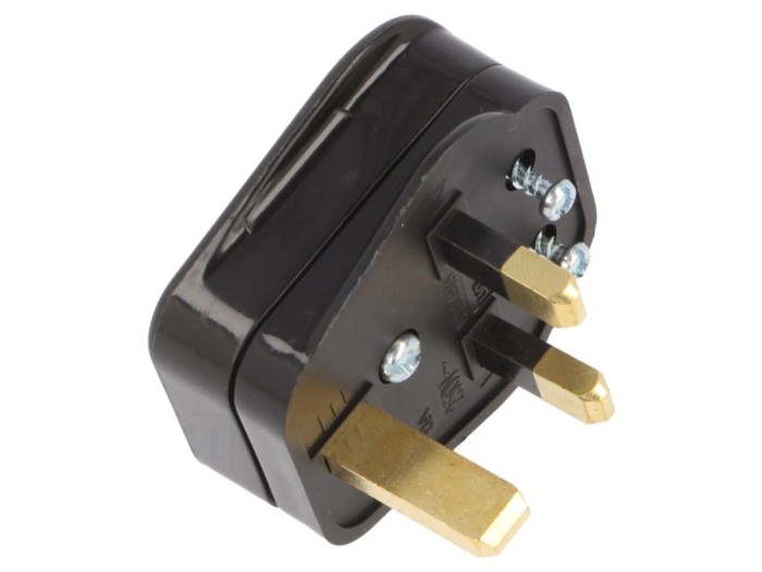 Conector AC 250V 3A 2P+PE negru
