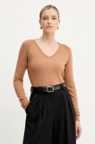 Silvian Heach pulover din amestec de l&acirc;nă DIEGOROSA culoarea maro, light, GPA25242MA
