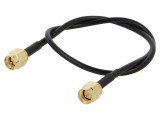 Cablu SMA 50&Omega; 0,3m Negru Drept