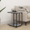VidaXL Masă laterală cu roți, gri sonoma 50x35x55,5 cm lemn prelucrat 825810