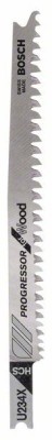 Bosch Set 3 panze ferastrau vertical U 234 X Progressor for Wood, 108mm ProAdvanced PowerfulTools foto