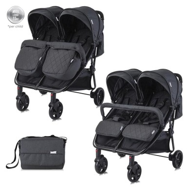 Carucior pentru gemeni Duo, Lorelli (Model / Culoare: Cool Grey) foto