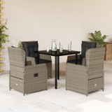 vidaXL Set mobilier de grădină cu perne, 5 piese gri deschis poliratan 3262904