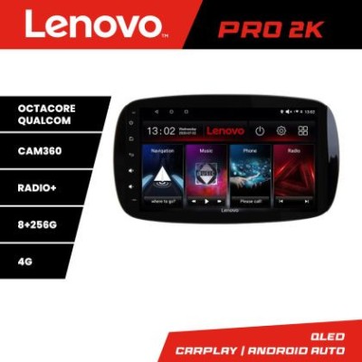 Navigatie Smart For Two 2015- Lenovo Kit-Smart15 8 core QLED 2K 8+256 360 Android Waze USB Navigatie Internet Youtube Radio CarStore Technology foto