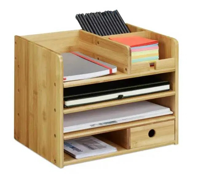 Organizator de birou Relaxdays, tavă pentru scrisori A4, sertar