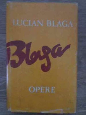 OPERE 8 TRILOGIA CUNOASTERII-LUCIAN BLAGA foto