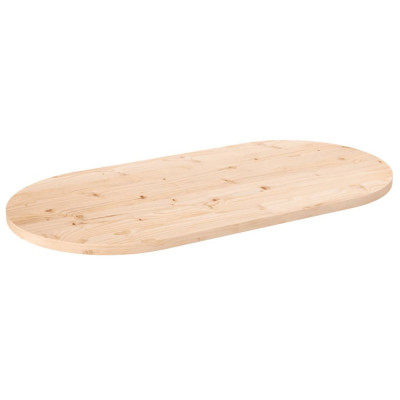 vidaXL Blat de masă, 90x45x2,5 cm, lemn masiv de pin, oval foto
