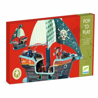 Joc de construit Pop to play Corabia piratilor 3D, Djeco foto