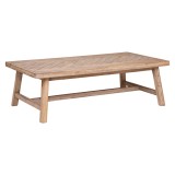 Masuta de cafea Atmosphera Aeris, lemn acacia si blat MDF chevron, 130x70x40 cm, natur Household NewTrend