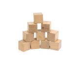 Joc educativ pentru copii si copii nevoi speciale didactic, Andreu Toys, senzorial, 10 cuburi din lemn natur cu 5 sunete