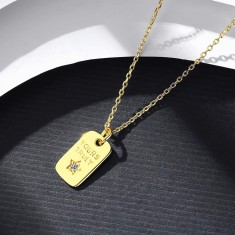 Colier din argint 925 Gold -YOURS TRULY- ARG208A