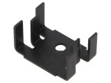Radiator U SOT32/TO126/TO220 Negru 12,7mm x 25,4mm