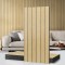 Set 5 panouri decorative autoadezive, aspect lemn vertical, 30x60cm, model 3D modern, pentru perete interior