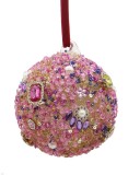 Set 12 globuri brad Craciun sticla multicolora Shinelux &Oslash; 8 cm