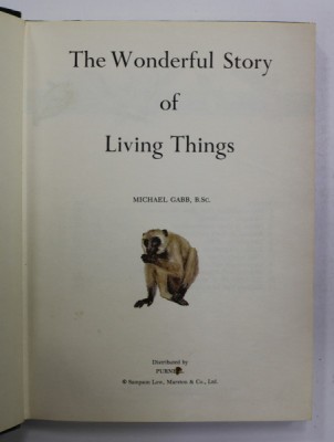 THE WONDERFUL STORY OF LIVING THINGS by MICHAEL GABB , ANII &amp;#039; 70 foto