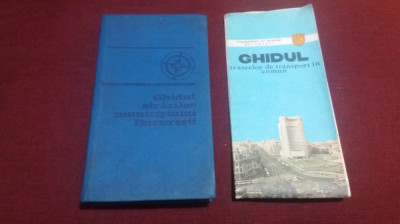 GHIDUL STRAZILOR MUNICIPIULUI BUCURESTI 1969 / GHIDUL TRASEELOR DE TRANSPORT foto