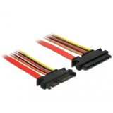Cablu prelungitor SATA III 22 pini 6 Gb/s T-M (3.3V+5V+12V) 10cm, Delock 84917