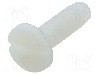 Surub UNC 8-32, poliamida, lungime 12.7mm, cap rotund, pas filet {{Pas filet}}, KEYSTONE - 9345