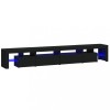 Comoda TV cu lumini LED, negru, 260x36,5x40cm