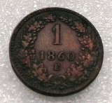 G5. AUSTRIA 1 KREUZER 1860 E detalii clare **