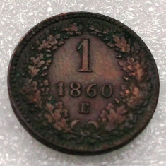 G5. AUSTRIA 1 KREUZER 1860 E detalii clare **