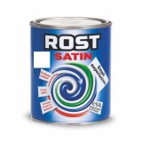 Vopsea alchidica pentru lemn si metal, alb, 0.6L, Rost Satin, interior/exterior