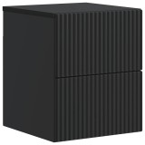 vidaXL Dulap de noapte suspendat cu sertar Negru 33 x 34,5 x 40 cm 898467