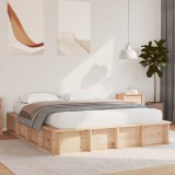 vidaXL Cadru de Pat cu Spațiu de Stocare Mare, 160 x 200 cm, Lemn de Pin Solid