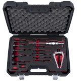 Presa Rulmenti Interiori 8-58mm Quatros QS11821, Extractie Rulmenti si Bucse, Ciocan Impact, Adaptoare M6 M8 M10, Service Auto