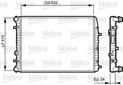 Radiator, racire motor VW POLO (9N) (2001 - 2012) VALEO 732864 foto