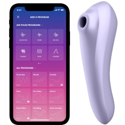 SATISFYER - DUAL PLEASURE AIR PULSE VIBRATOR MAUVE foto