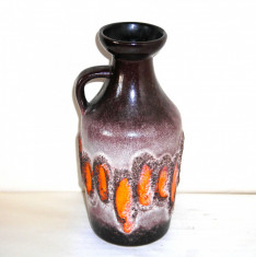 Vaza colectie, smaltuita crusty glaze, hand made - marcaj Strehla 1302, Germania foto