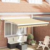 Cumpara ieftin Cortina Retractabilă Manual Galben și alb 300 x 250 cm