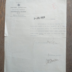 DOCUMENT SEMNAT DE CONSTANTIN KIRITESCU, 1924