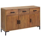 Cumpara ieftin Servanta, maro, 110x35x70 cm, lemn masiv de pin reciclat