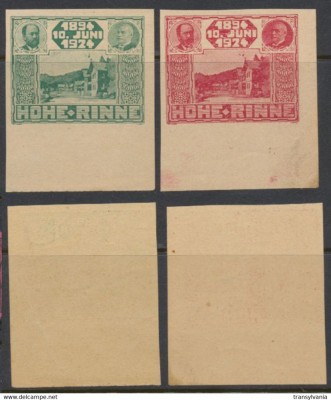 Posta locala Păltiniș Hohe Rinne serie 1924 nedantelata gumata, tiraj infim MNH foto