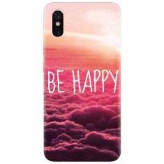 Husa silicon pentru Xiaomi Mi 8 Pro, Be Happy Puffy Clouds foto