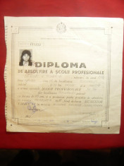 Diploma de Absolvire a Scolii Profesionale 1970 Bucuresti - Tricoter Mecanic foto