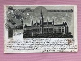 Carte postala, Litho - Salutari din WIEN, Austria, anii 1900, Circulata, Printata