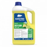Detergent parfumat lamaie pentru pardoseli, bidon 5L, DEO FLOOR Lemon, Sanitec, 1897